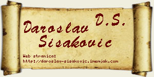 Daroslav Šišaković vizit kartica